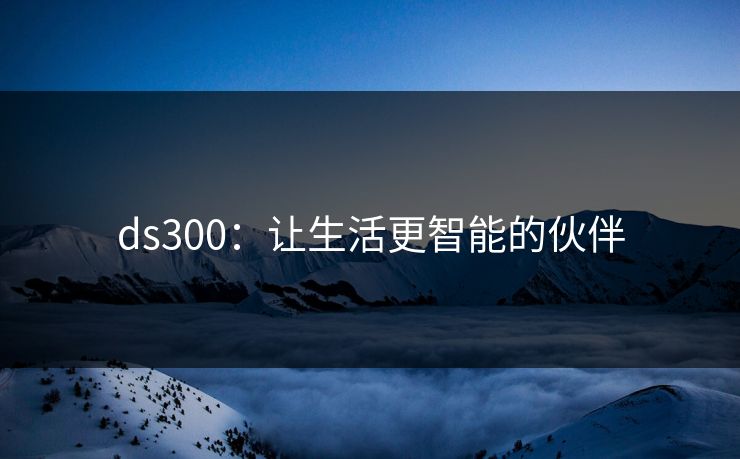 ds300：让生活更智能的伙伴